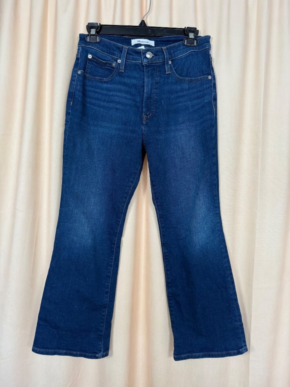 Madewell The Stretch Crop Flare Jeans Mid Rise Comfort Denim Casual Size 27 S